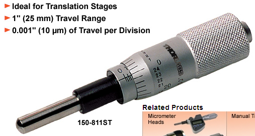 千分尺头：行程25mm
