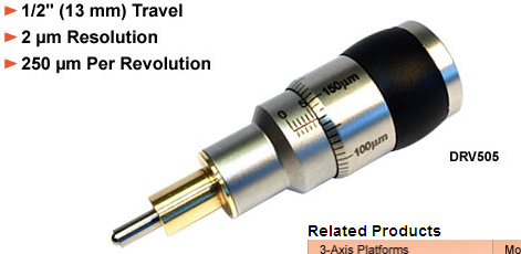 高精度千分尺头：行程13mm