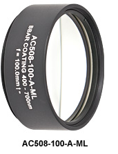 安装式可见光消色差400-700nm增透双合透镜